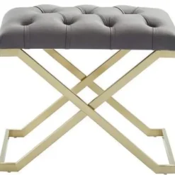 Marie Dumas Kylie Bench Grey and Gold