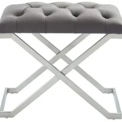 Marie Dumas Kylie Bench Grey and Silver