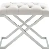 Marie Dumas Kylie Bench Ivory and Silver