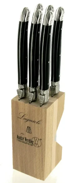 Marie Dumas Laguiole by Andre Verdier Black Steak Knives