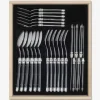 Marie Dumas Laguiole by Andre Verdier Black 24 Piece Flatware Set