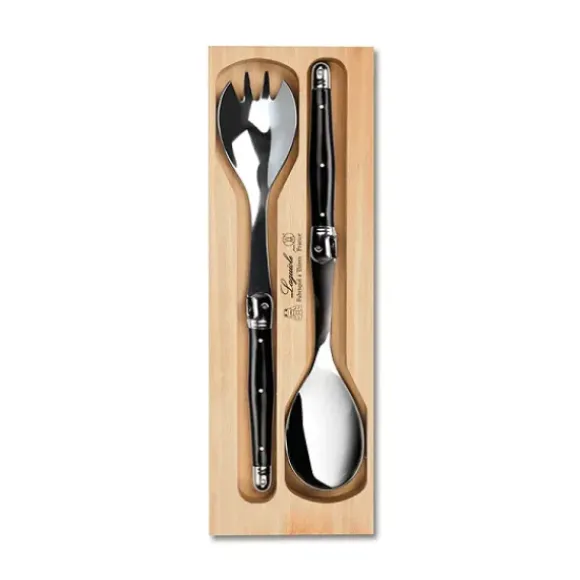 Marie Dumas Laguiole by Andre Verdier Coffret Black Salad Servers