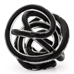Marie Dumas Large Black Glass Knot Ball