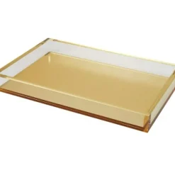 Marie Dumas Large Gold Lucite Tray