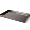 Marie Dumas Large Rectangular Lacquered Metallic Grey Tray