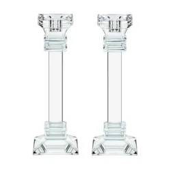 Marie Dumas Large Set of 2 Crystal Candle Holders
