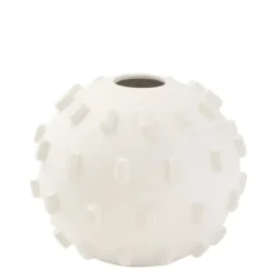 Marie Dumas Large Thymes Matte White Vase