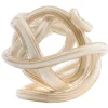 Marie Dumas Large White and Gold Glass Knot