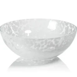 Marie Dumas Large White Confetti Glass Bowl