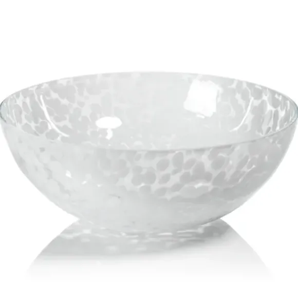 Marie Dumas Large White Confetti Glass Bowl