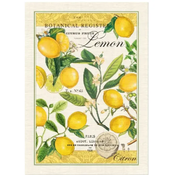 Marie Dumas Lemon Basil Kitchen Towel