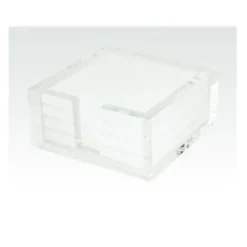 Marie Dumas Lucite Coaster Set of 4 - White