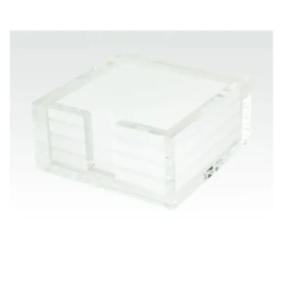 Marie Dumas Lucite Coaster Set of 4 - White