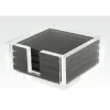 Marie Dumas Lucite Coasters Set of 4 - Black