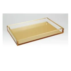 Marie Dumas Lucite Gold Tray