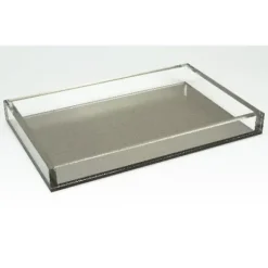 Marie Dumas Lucite Silver Tray