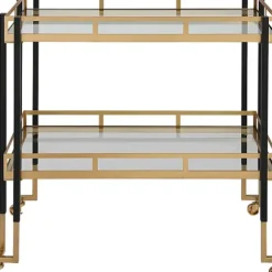 Marie Dumas Lyra Black & Gold Bar Cart