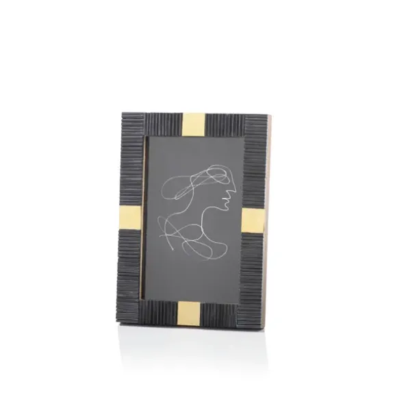 Marie Dumas Maca Bone & Brass 4x6 Frame