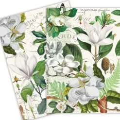 Marie Dumas Magnolia Petals Set of 2 Kitchen Towels
