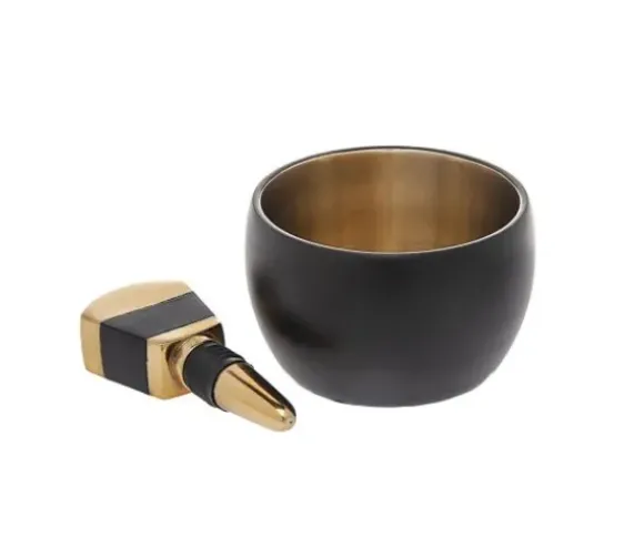 Marie Dumas Matte Black Stopper and Coaster