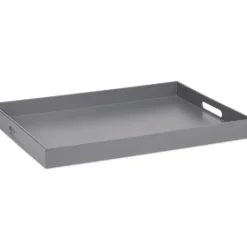 Marie Dumas Matte Grey Rectangular Tray