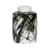 Marie Dumas Medium Black Brushwork Jar
