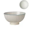 Marie Dumas Medium Grey with Blue Trim Kiri Bowl