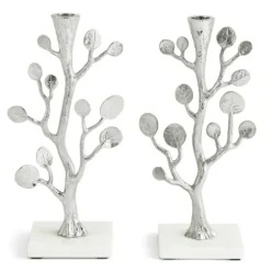 Marie Dumas Michael Aram Botanical Leaf - Set of Two Candleholders