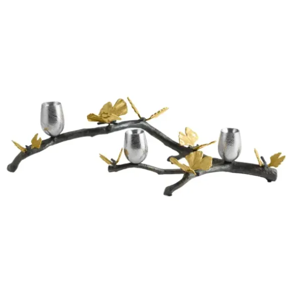 Marie Dumas Michael Aram Butterfly Ginkgo Centerpiece Candleholders