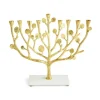Marie Dumas Michael Aram Golden Botanical Leaf Menorah