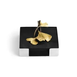 Marie Dumas Michael Aram Golden Ginkgo - Cocktail Napkin Holder