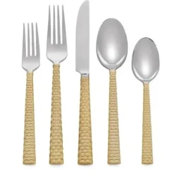 Marie Dumas Michael Aram Palm Gold 5 Piece Flatware Set