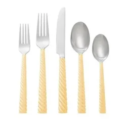 Marie Dumas Michael Aram Twist Gold 5 Piece Flatware Set