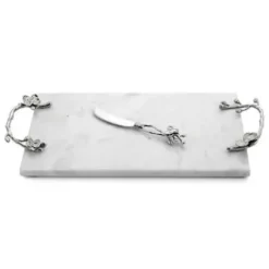 Marie Dumas Michael Aram White Orchid Cheese Board w/ Knife