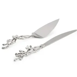 Marie Dumas Michael Aram White Orchid - Cake & Knife Servers