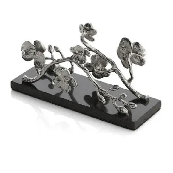 Marie Dumas Michael Aram White Orchid Vertical Napkin Holder
