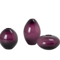 Marie Dumas Mini Lustre Vases Purple Set of 3