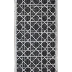 Marie Dumas Monaco Griffin Black & Taupe Rug 2 x 4"