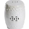 Marie Dumas Mother of Pearl Shell Ceramic Stool