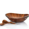 Marie Dumas Nambe Braid Salad Bowl with Servers