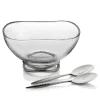 Marie Dumas Nambe Braided Glass Salad Bowl with Servers