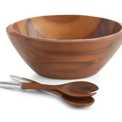 Marie Dumas Nambe Eclipse Salad Bowl with Servers