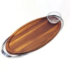 Marie Dumas Nambe Luna Appetizer Board with Dippish Dish