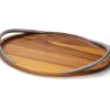 Marie Dumas Nambe Serving Tray - Braided Handles