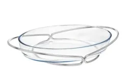 Marie Dumas Oval Glass Baking Dish - Nickel