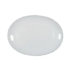 Marie Dumas Oval Platter Pearl White 34 cm