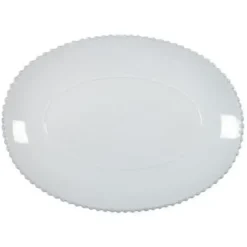 Marie Dumas Oval Platter Pearl White 40 cm