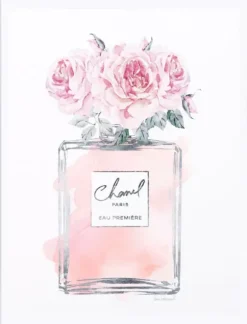Marie Dumas Perfume Bottle with Pink Flowers IV