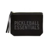 Marie Dumas Pickleball Essentials Black Canvas Pouch
