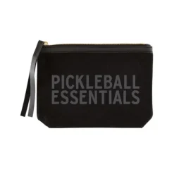 Marie Dumas Pickleball Essentials Black Canvas Pouch